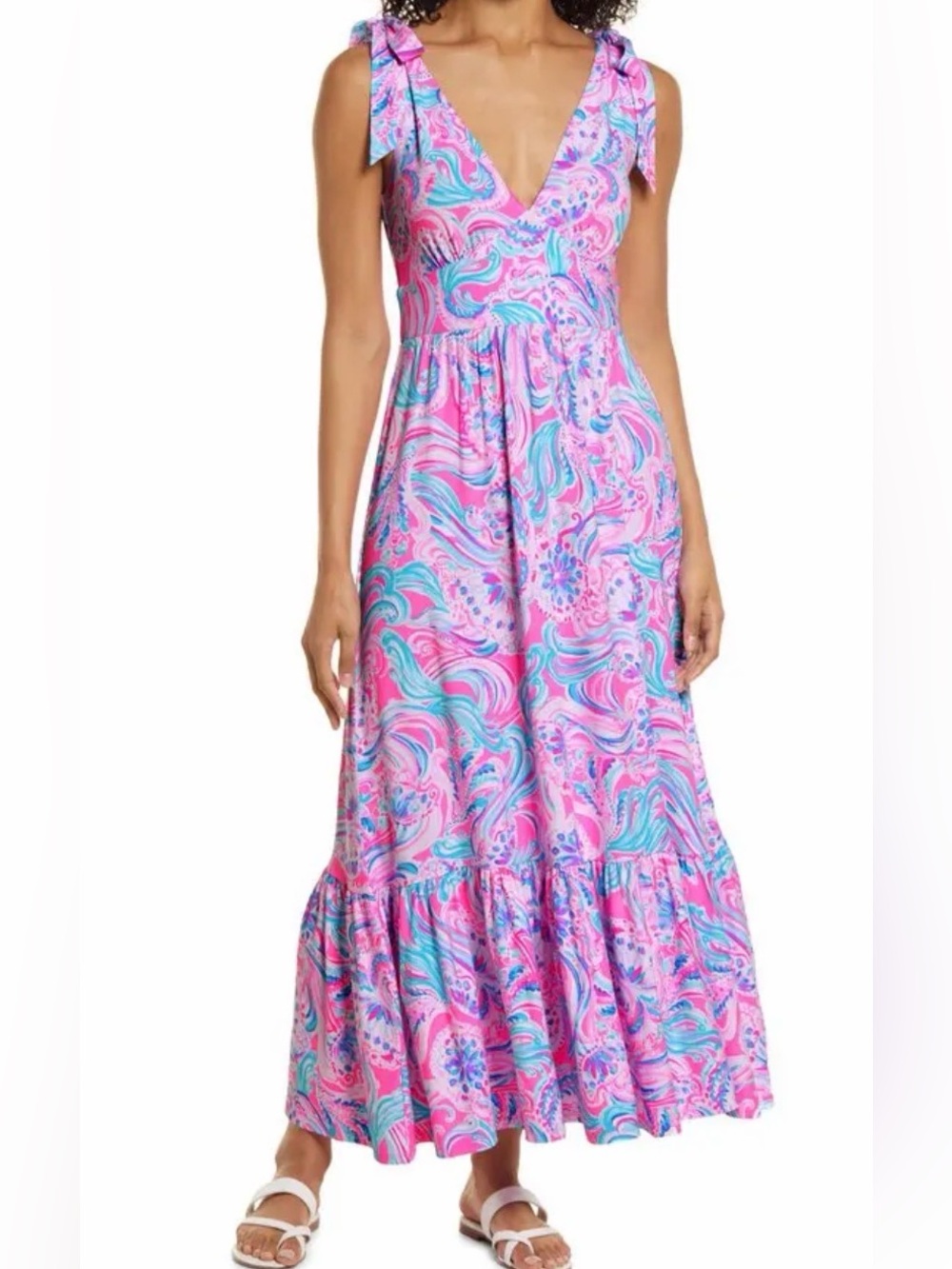 Lilly Pulitzer Maxine Prosecco Pink Don’t Be Jelly Maxi Dress